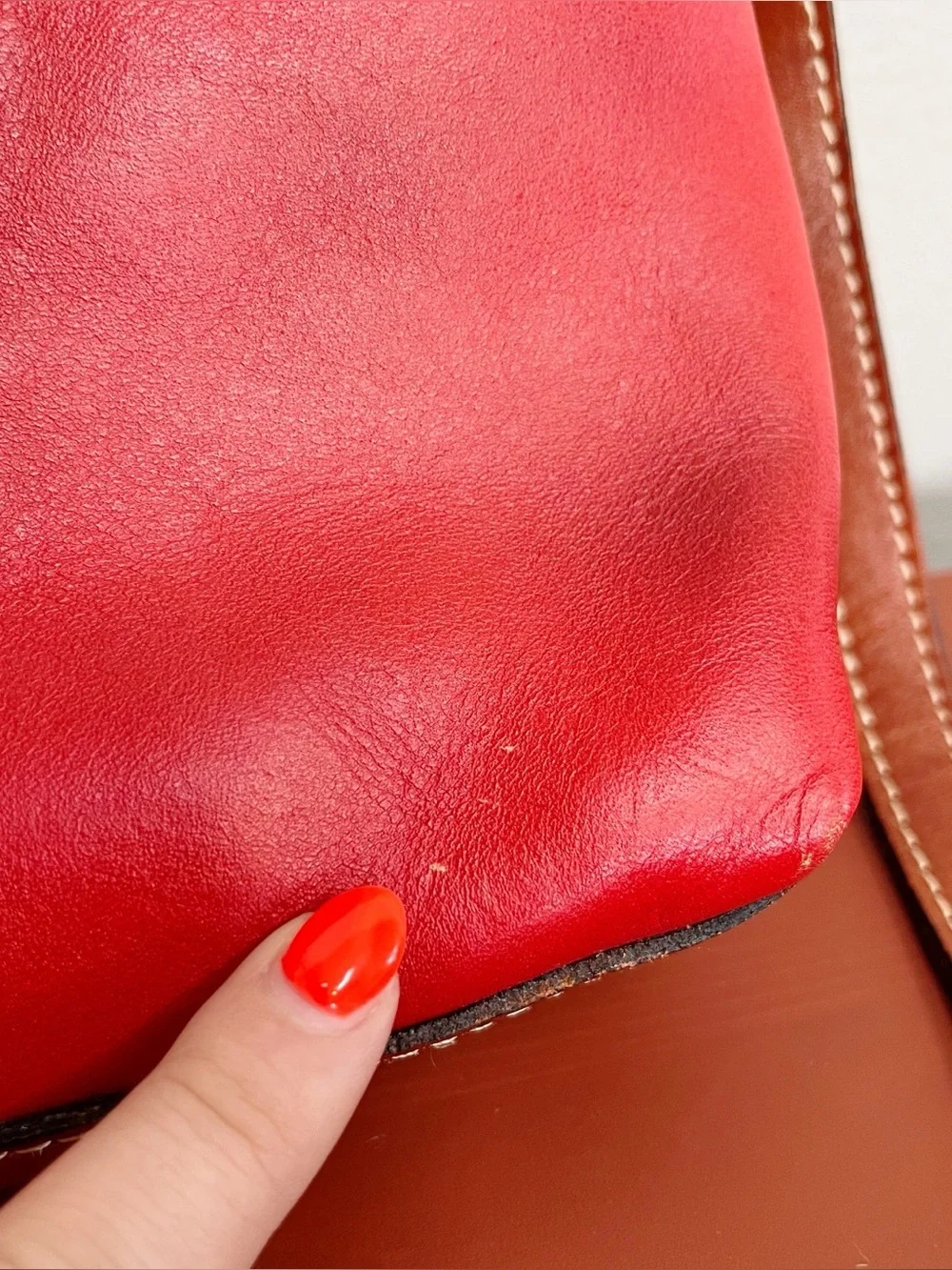 Patricia Nash NWT Avellino Oil Rubbed Leather Crossbody Purse Poppy Red